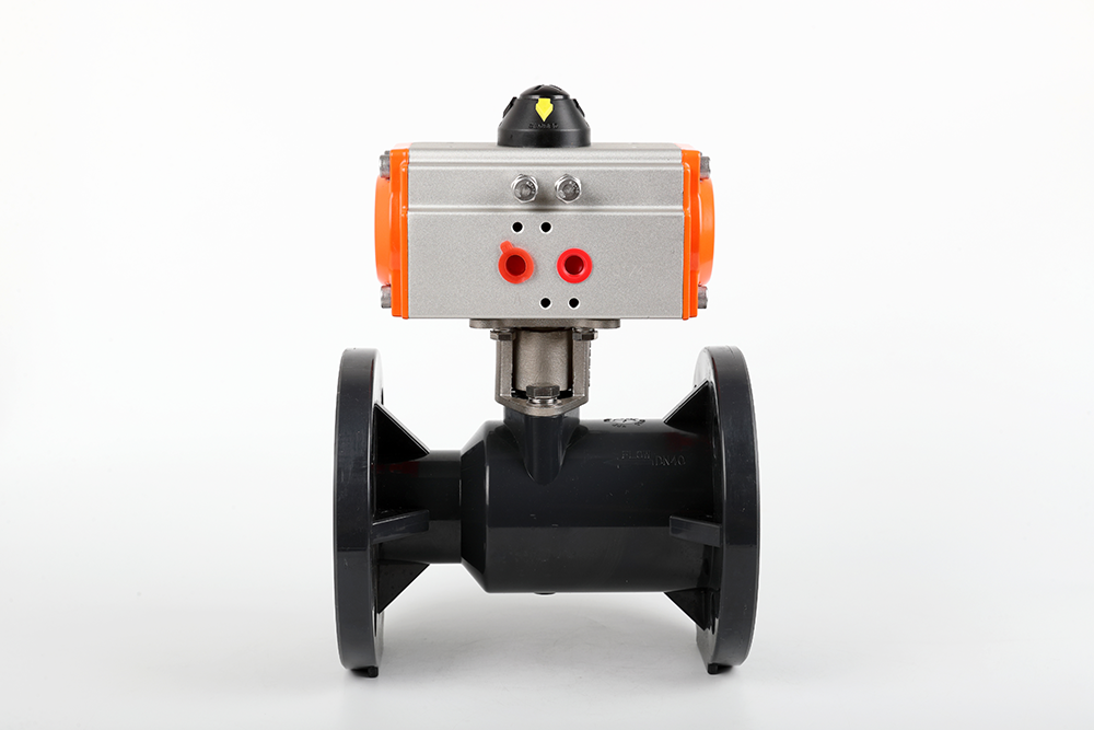 同德气动法兰一体球阀